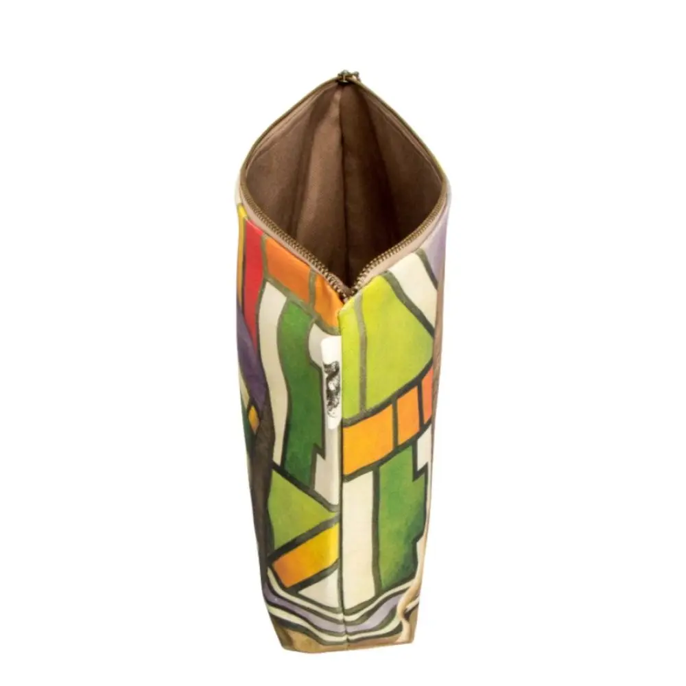 Mzansi-Trading-Canvas-Waschtasche-NDEBELE-ELEPHANT-Whimsical-Collection-Obenansicht