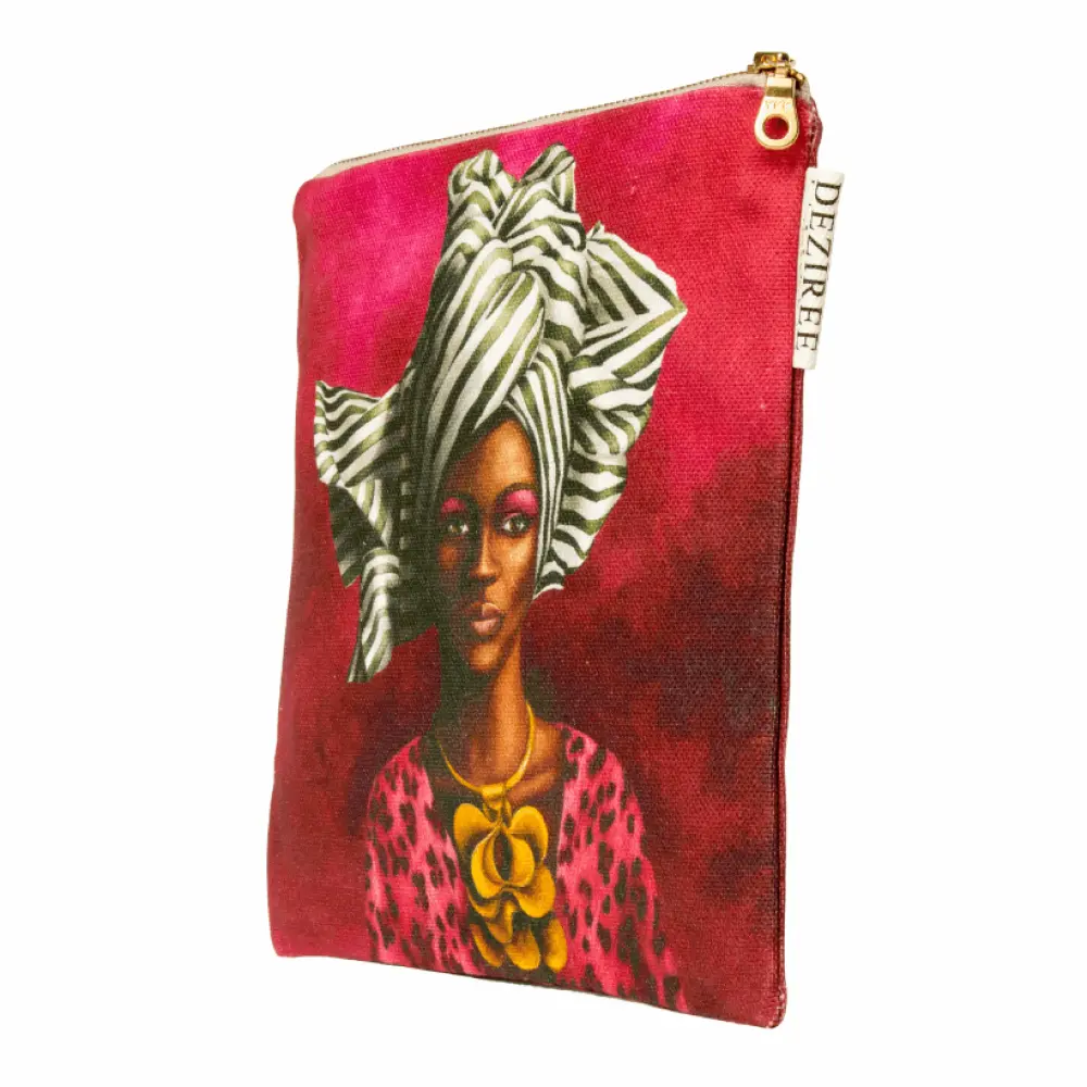 Kosmetiktasche-Schminktasche-African-Woman-Imaan-Magenta-8