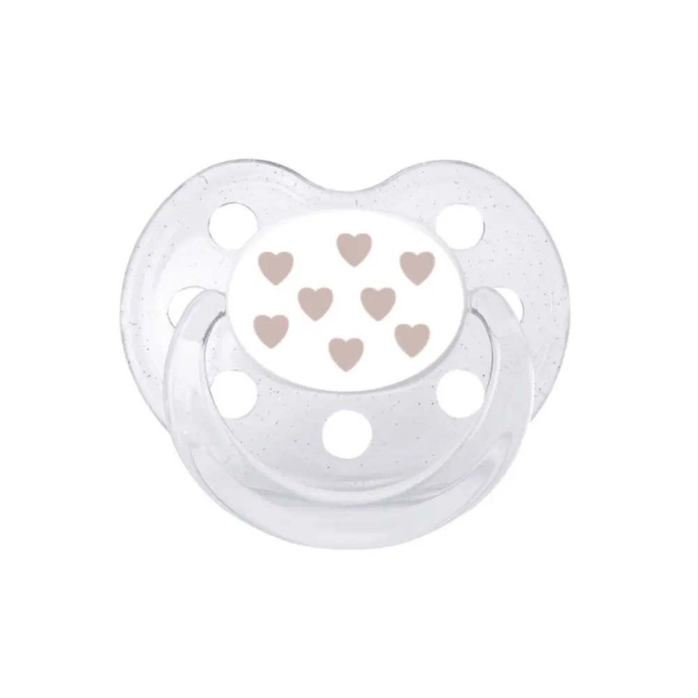 Sucette 0-6 Mois - Coeurs Roses Sucette 0-6 Mois - Coeurs Roses