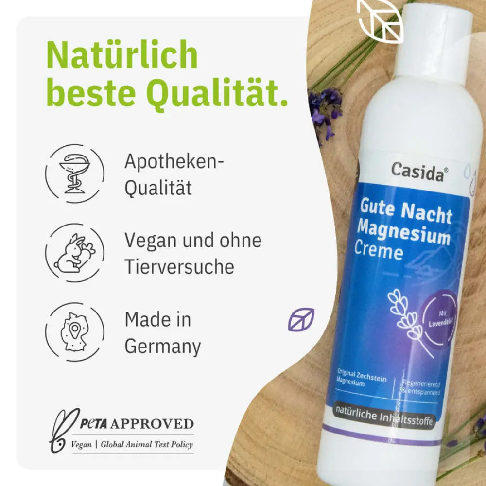 CasidaGuteNachtMagnesiumCremeLotion200mlPZNDE18820956EAN4260518461335LavendelLavendulaangustifoliaZechstein4