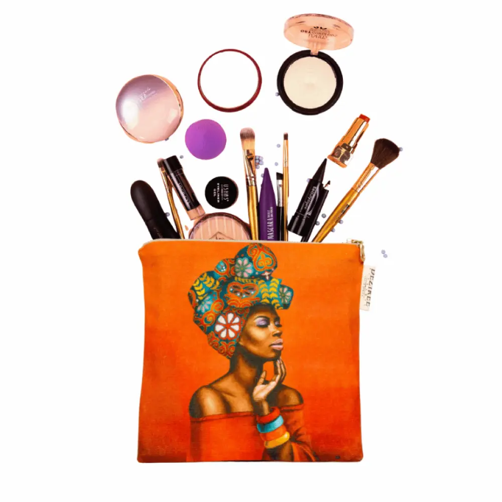 Kosmetiktasche-Schminktasche-African-Woman-Venus-Orange-7