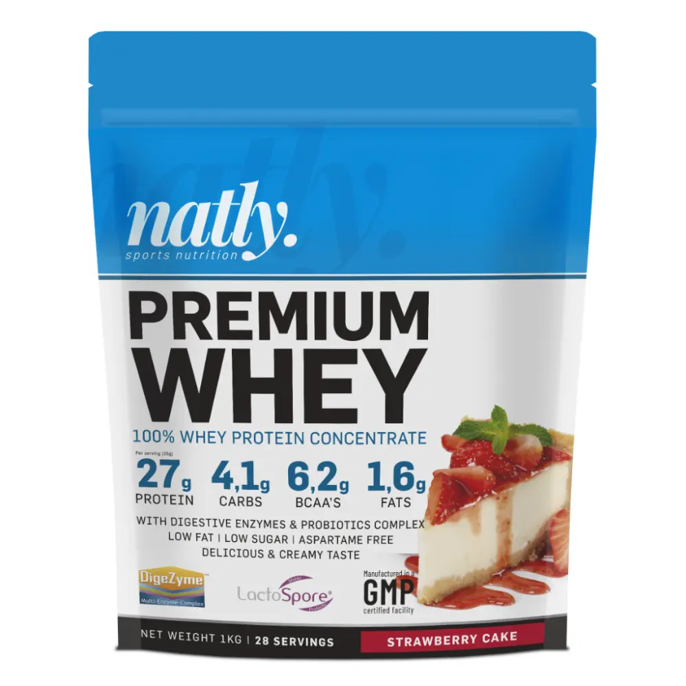 PREMIUM WHEY 1 KG STRAWBERRY CAKE