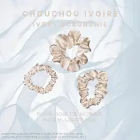 Chouchou en soie de mûrier ivoire Chouchou en soie de mûrier ivoire