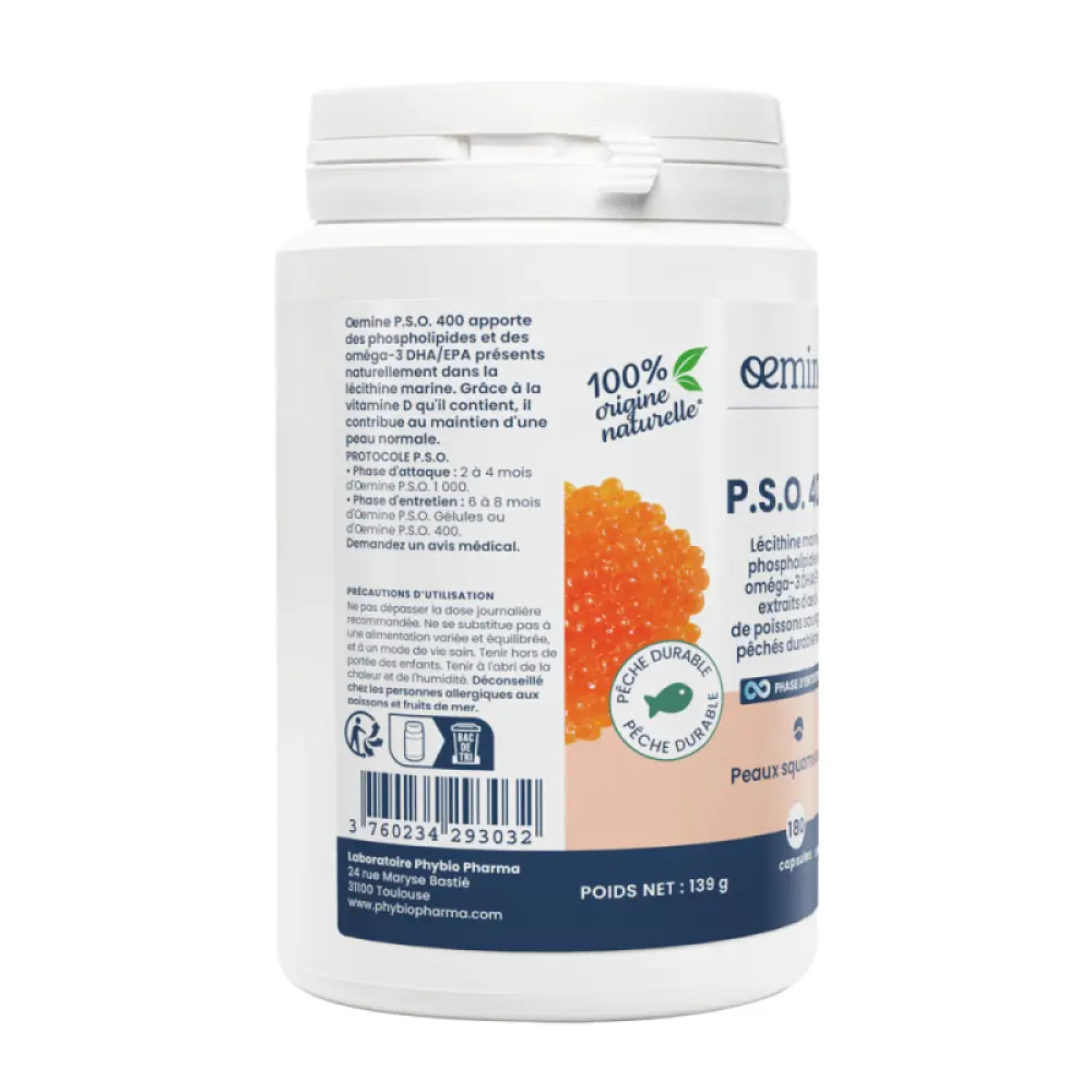 pso-400-lécithine-marine-oemine-180-capsules