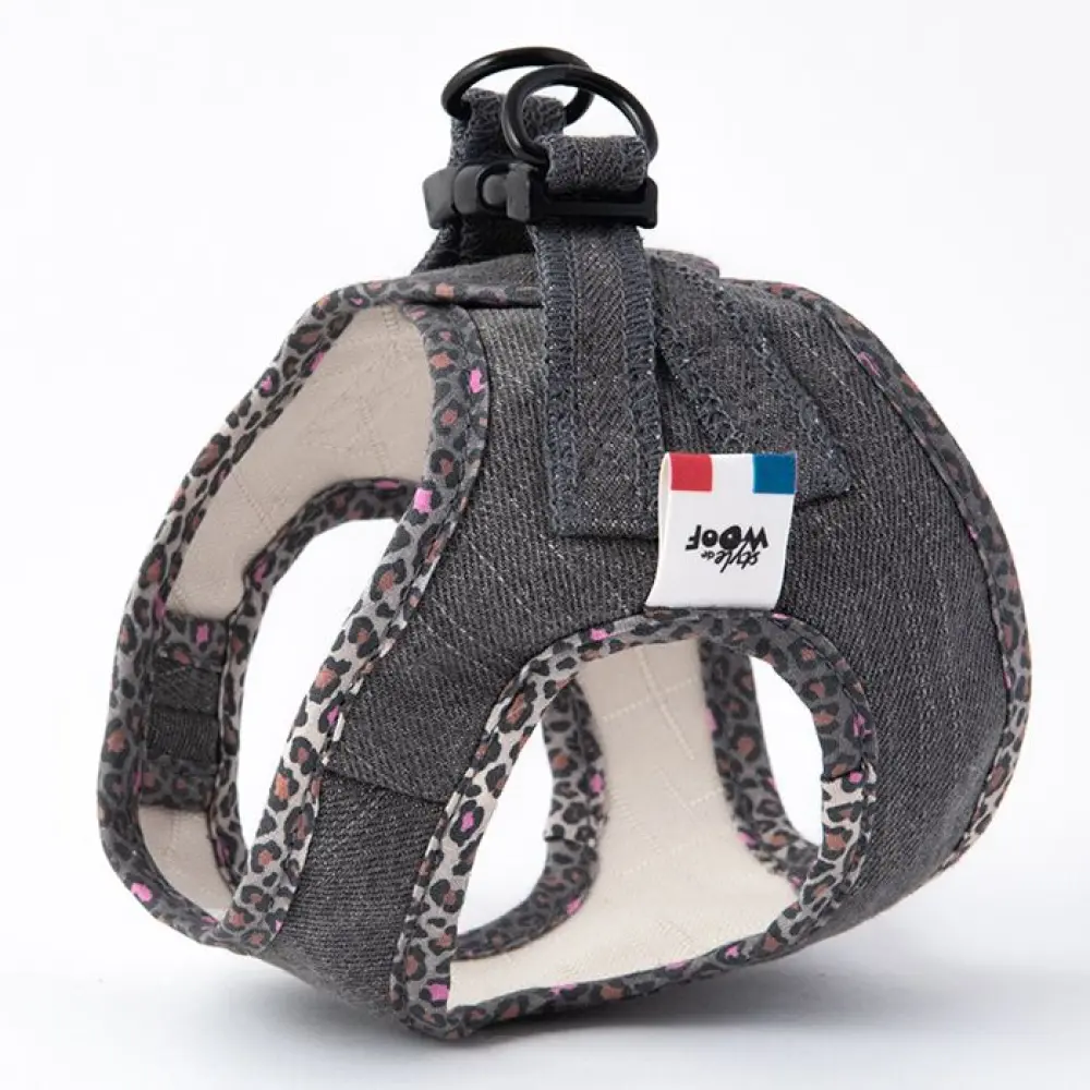 Harness Geschirr für Hund, Katze, Kaninchen grau Fleece Leopard Größe 2 XS Harness Geschirr für Hund, Katze, Kaninchen grau Fleece Leopard Größe 2 XS