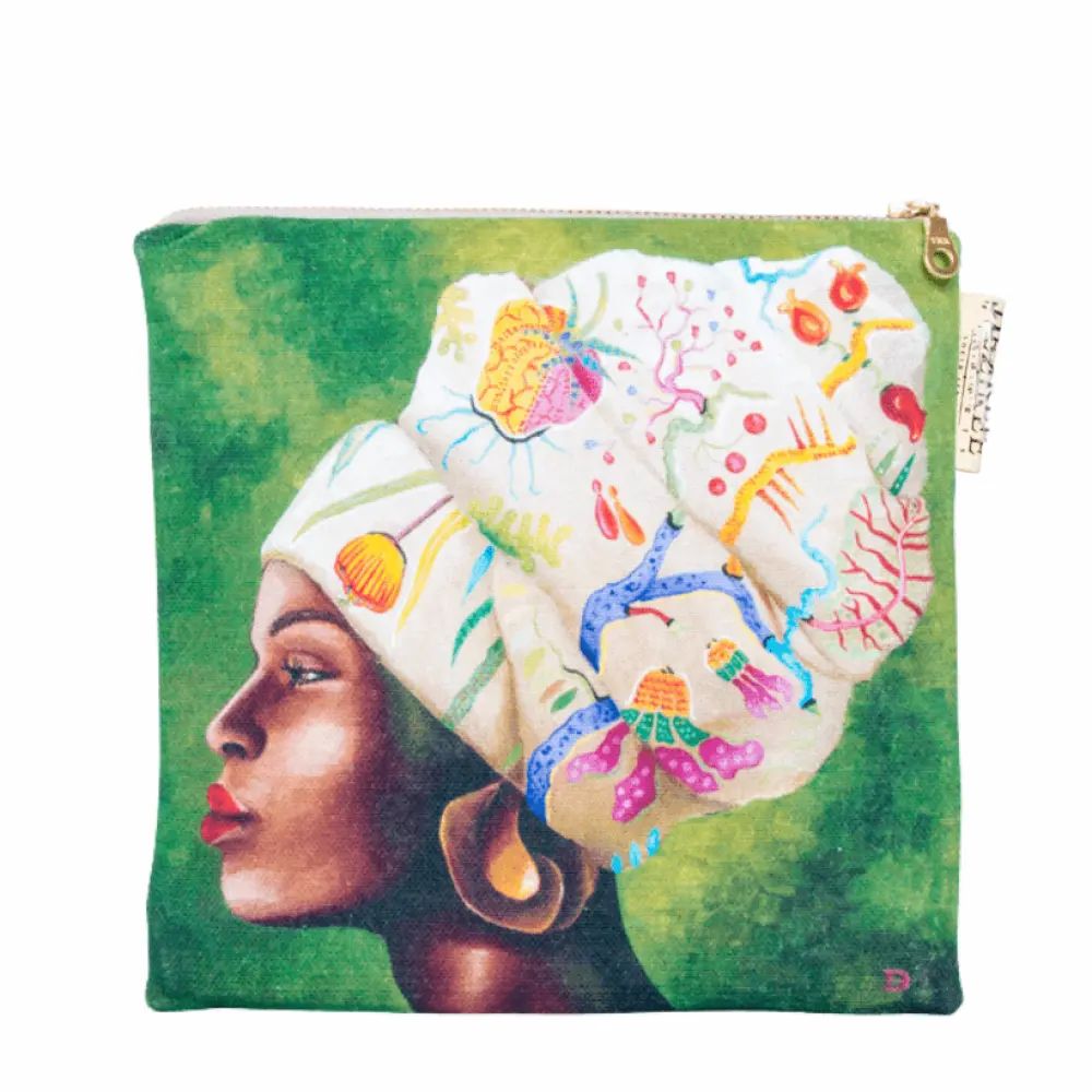 Kosmetiktasche-Schminktasche-African-Woman-Mirage-Grun-2