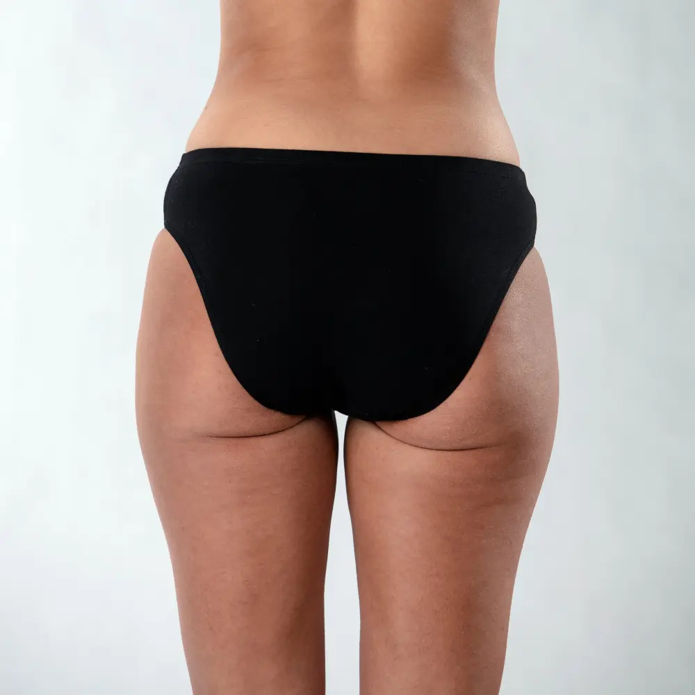 Sous-vêtement Périodique Taille Basse - Noir — Fixie Periodenunterwäsche