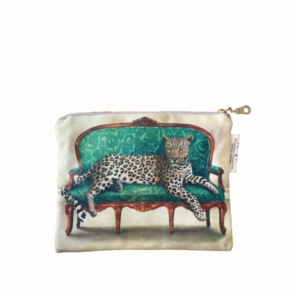 Mzansi-Trading-LEISURE-LEOPARD-Kosmetiktasche-aus-der-WHIMSICAL-COLLECTION-Wildlife-at-Leisure-Canvas-Bags