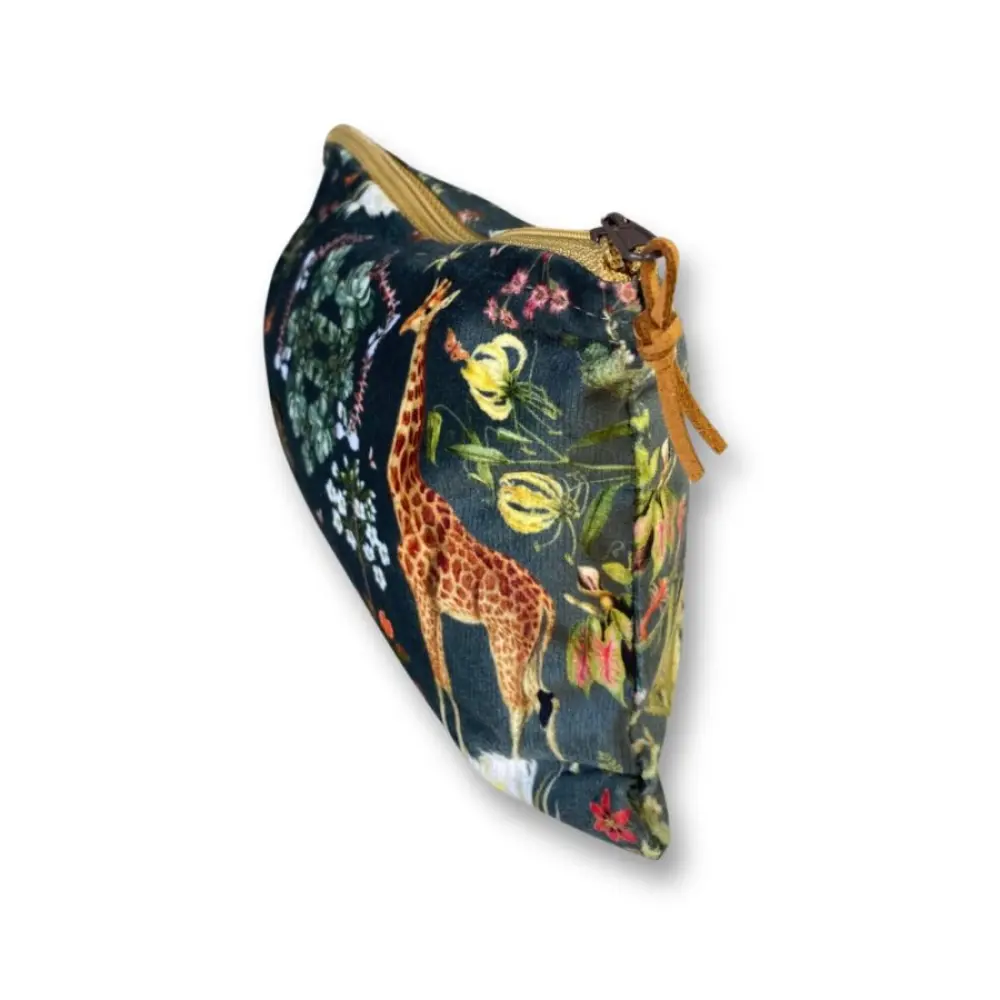 Mzansi-Trading-NZURI-Kosmetiktasche-aus-Samt-ARK-PAPERS-COLLECTION-handmade-in-South-Africa-Lederband