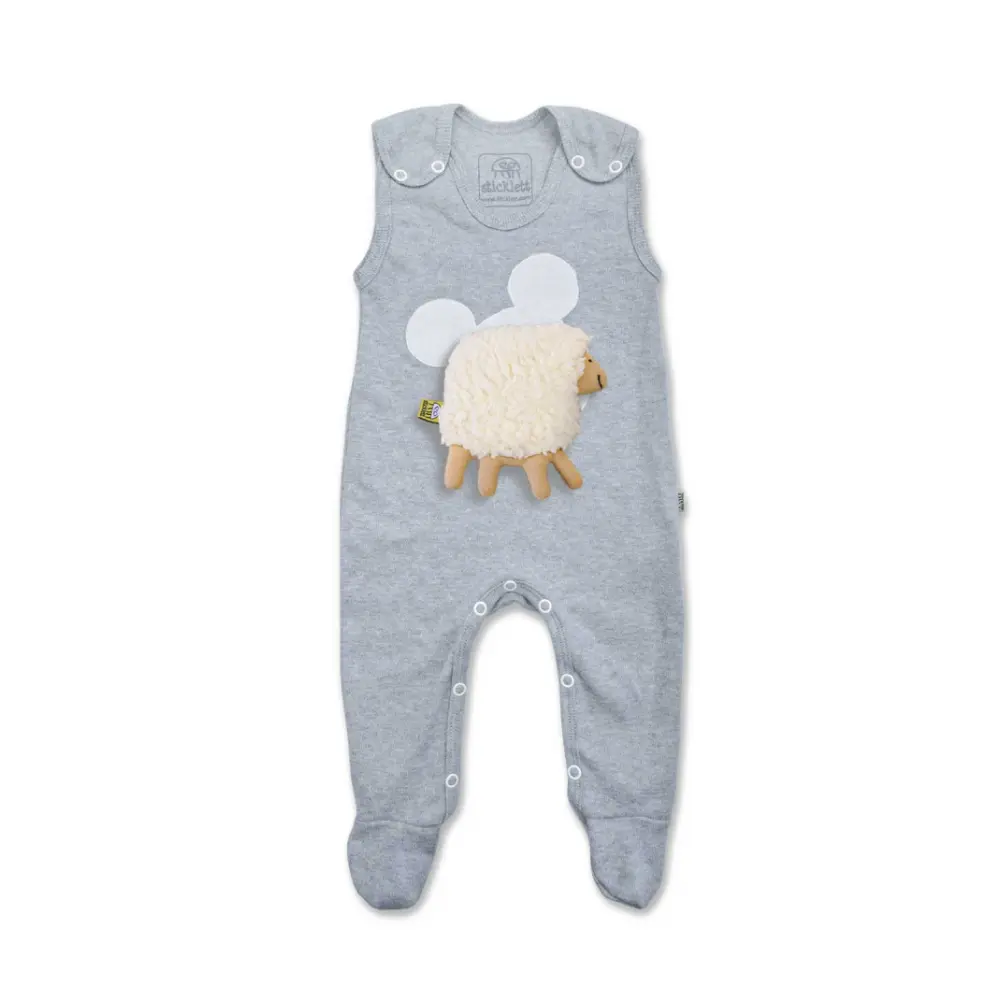 Strampler-weiss-grau-micky-mouse-bio-baumwolle-Oeko-tex-selbsthaftendes-waermekissen