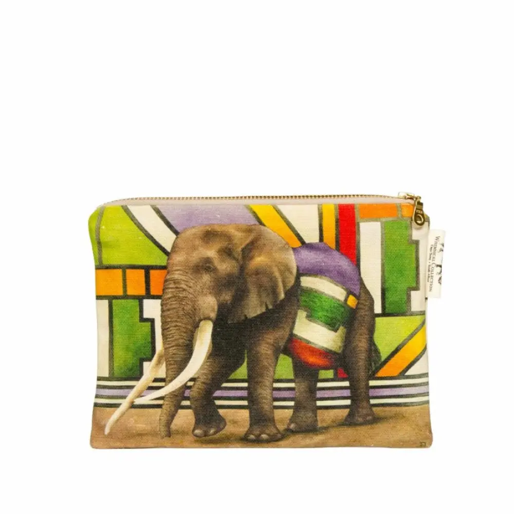 Mzansi-Trading-NDEBELE-KOSMETIKTASCHE-aus-der-Whimsical-Collection-Wildlife-at-Leisure-SMALL-ZIP-BAG