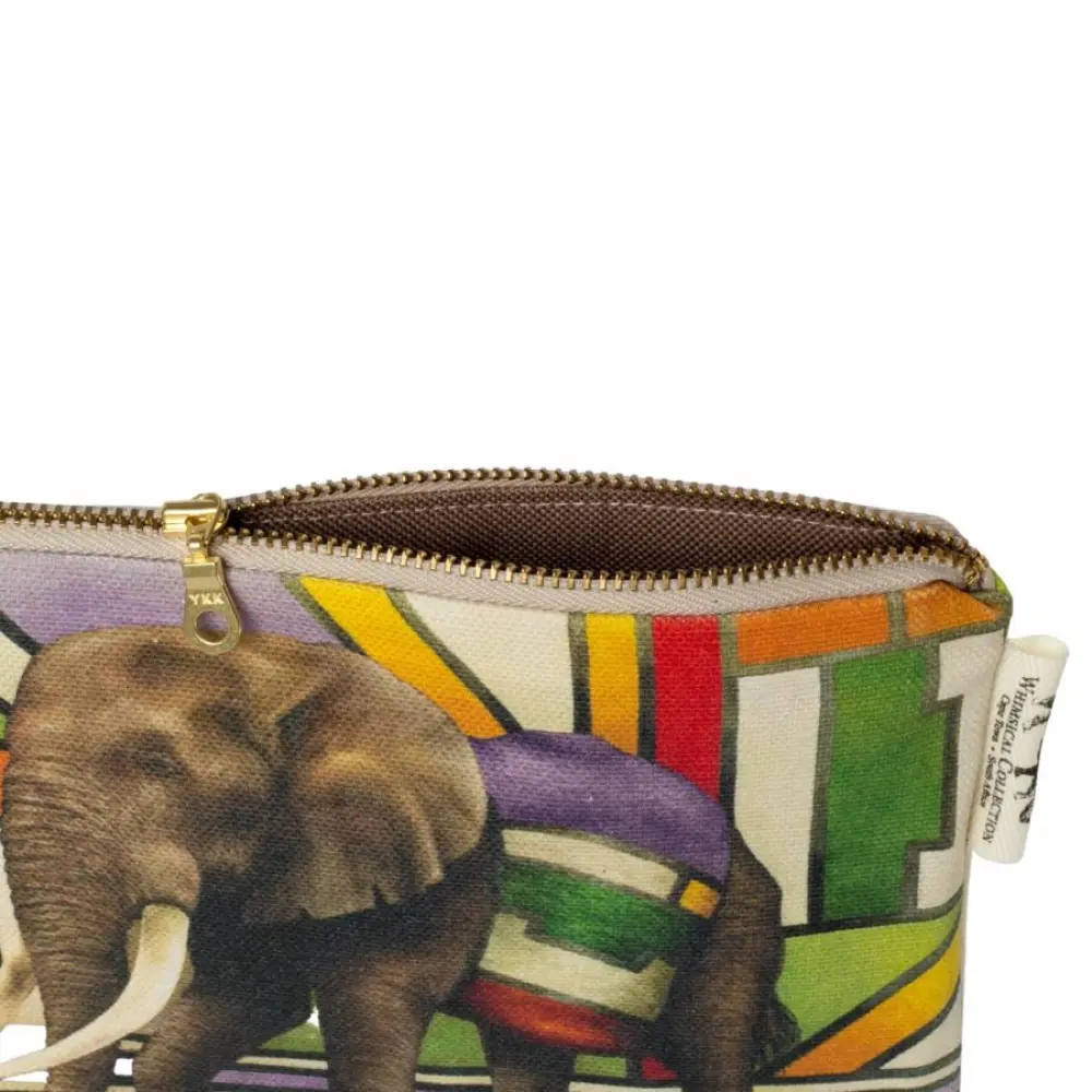 Mzansi-Trading-NDEBELE-KOSMETIKTASCHE-aus-der-Whimsical-Collection-Wildlife-at-Leisure-SMALL-ZIP-BAG-Detail