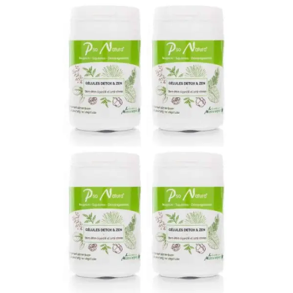 DETOX & ZEN - Gélules Santé de la Peau - Lot de 4