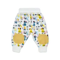 Krabbelhose-weiss-hunde-mit-umschlagbund