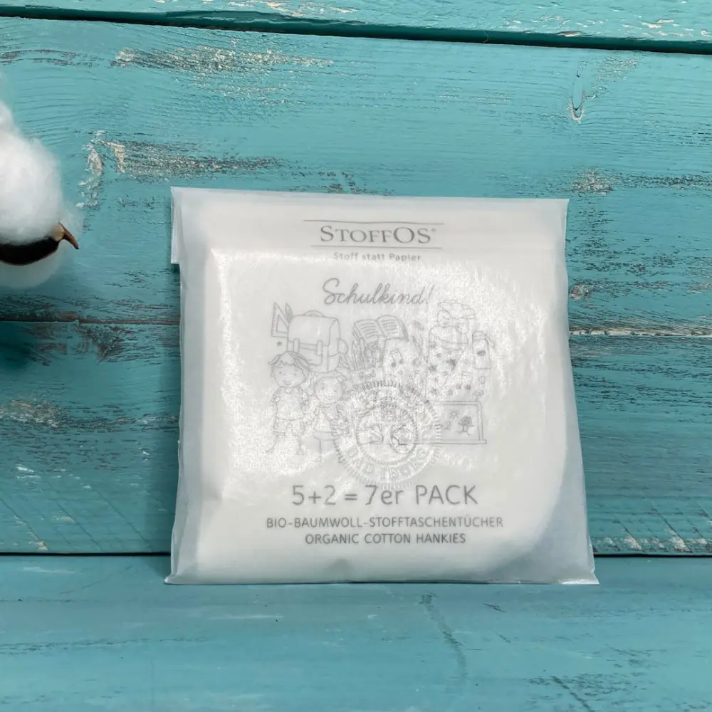 Schulkind7weisseStoffOSinPergamintueteVerpackungsdesignFront