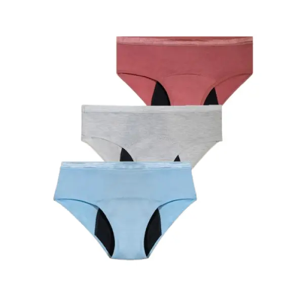 Ayub - 3 Culottes Menstruelles - Flux Abondant - Taille: 20, XS