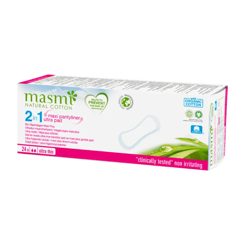 Protège-slips Bio Maxi 2 en 1 Protège-slips Bio Maxi 2 en 1