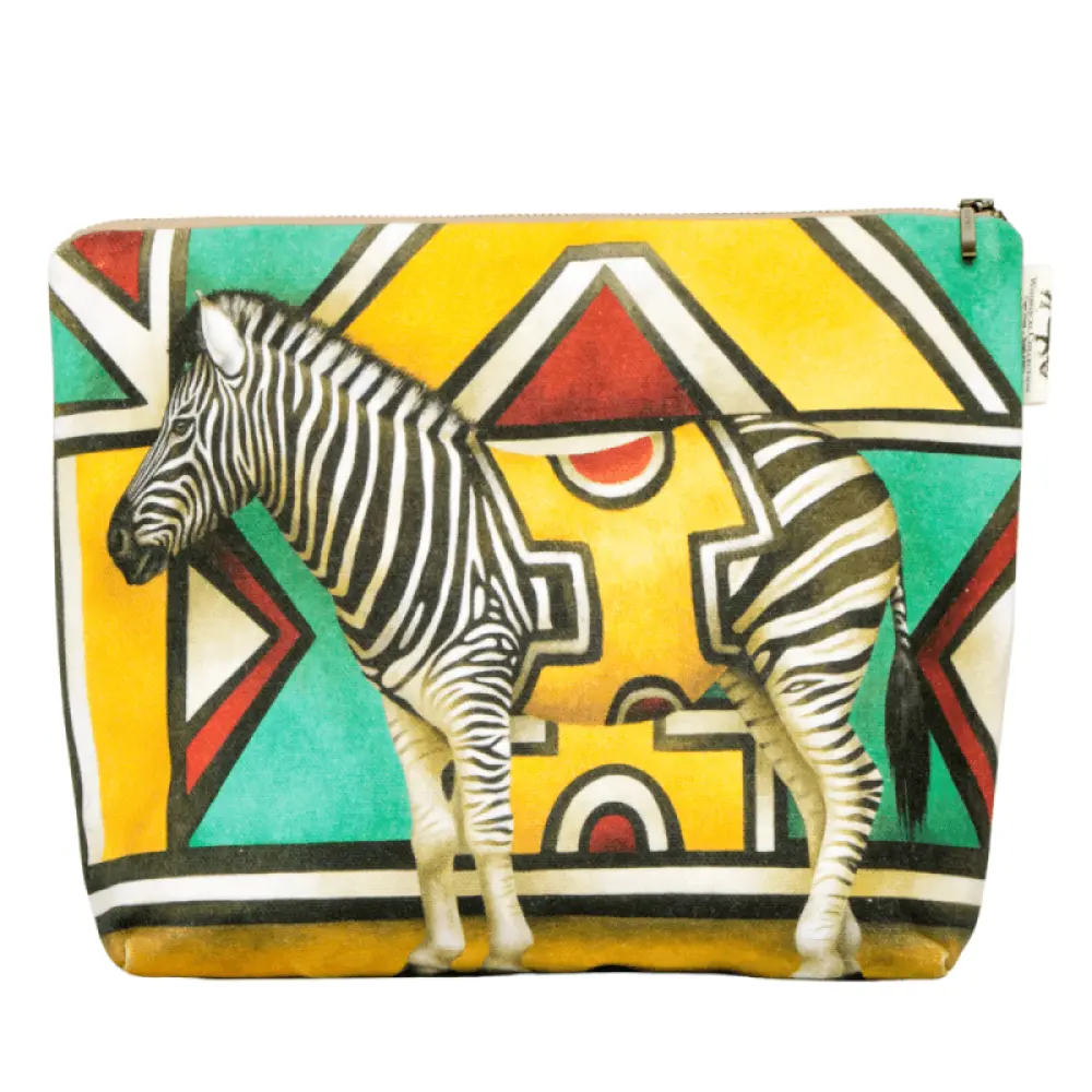 Waschtasche-Ndebele-Zebra-Afrika-Whimsical-Collection-Mzansi-Trading-small