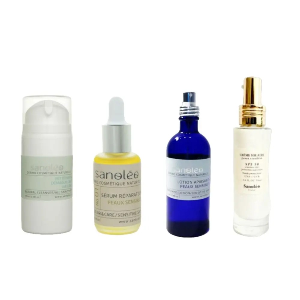 Routine Soin avec protection solaire SPF50 Peau Sensible Routine Soin avec protection solaire SPF50 Peau Sensible