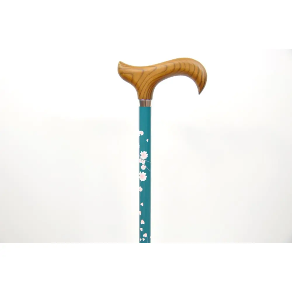 Canne de marche réglable - Vert fleuri Canne de marche réglable - Vert fleuri