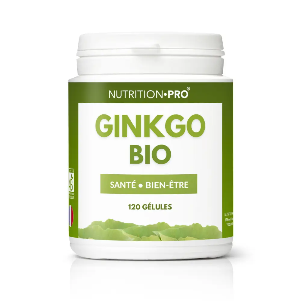 Ginkgo Biloba Bio - 120 Kapseln für Gedächtnis und Durchblutung Ginkgo Biloba Bio - 120 Kapseln für Gedächtnis und Durchblutung