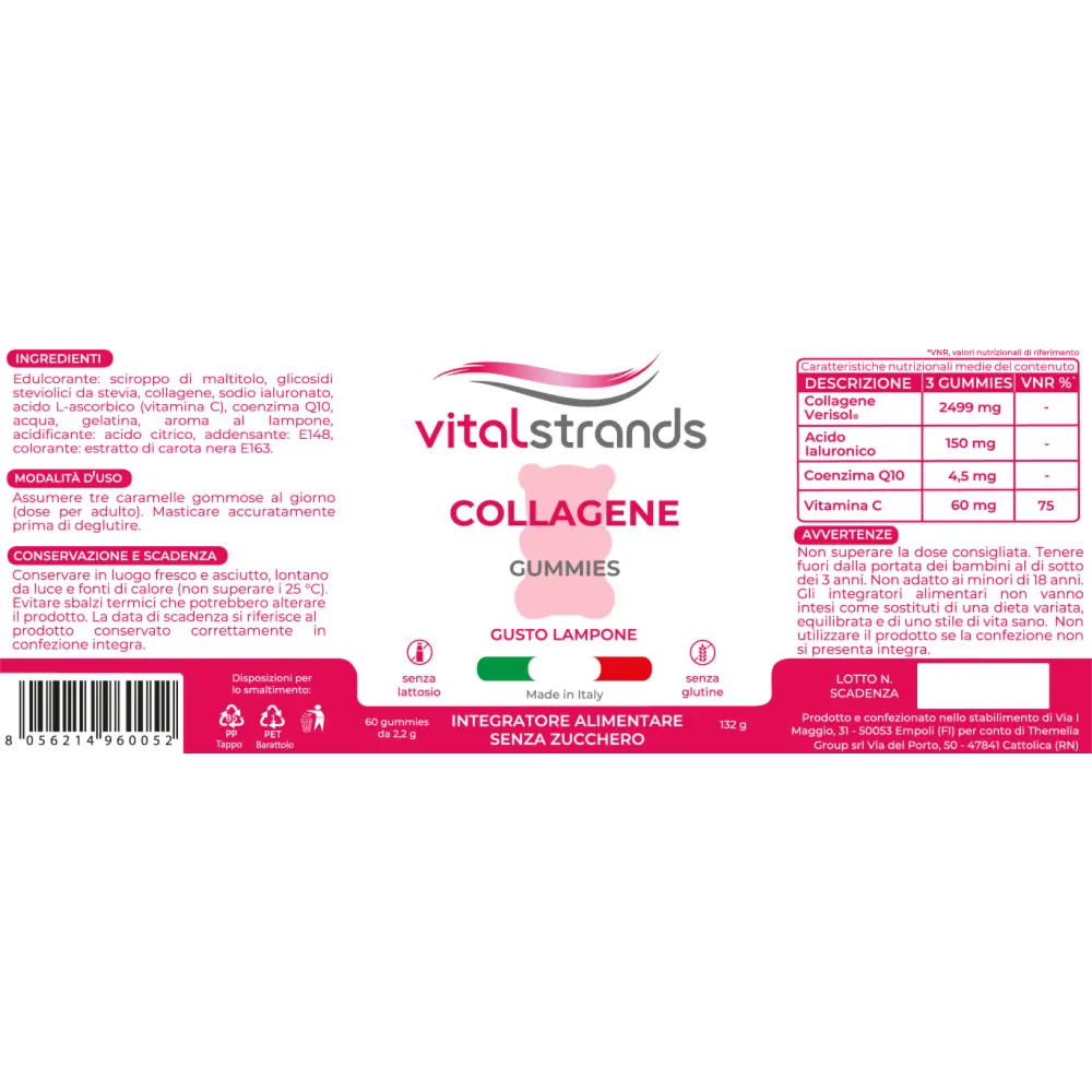 ETICHETTA GUMMIES COLLAGENE