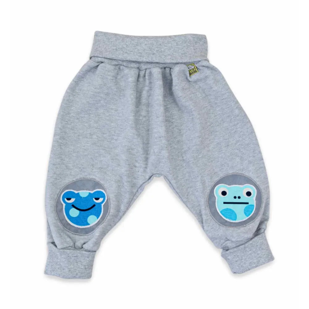 Pumphose-mit-knieschoner-frosch-in-grau-meliert