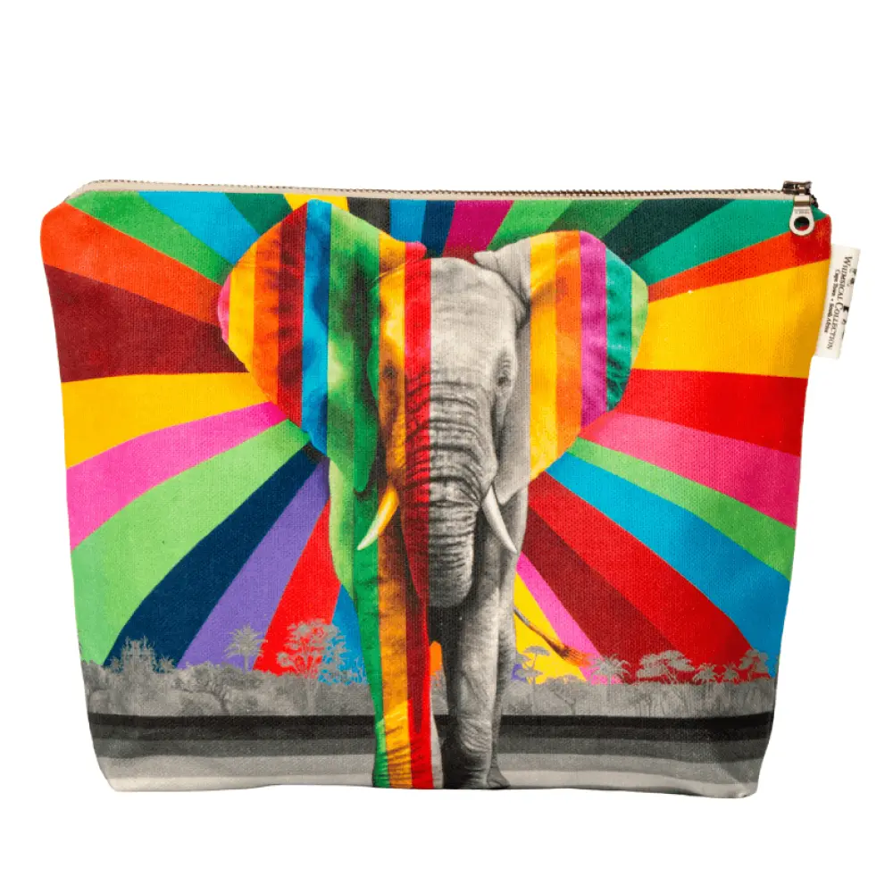 Waschtasche-Kulturbeutel-Sudafrika-handgefertigt-Colour-Elefant-1