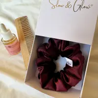 Chouchou en velours de coton upcyclé - Lie de vin côtelé Chouchou en velours de coton upcyclé - Lie de vin côtelé