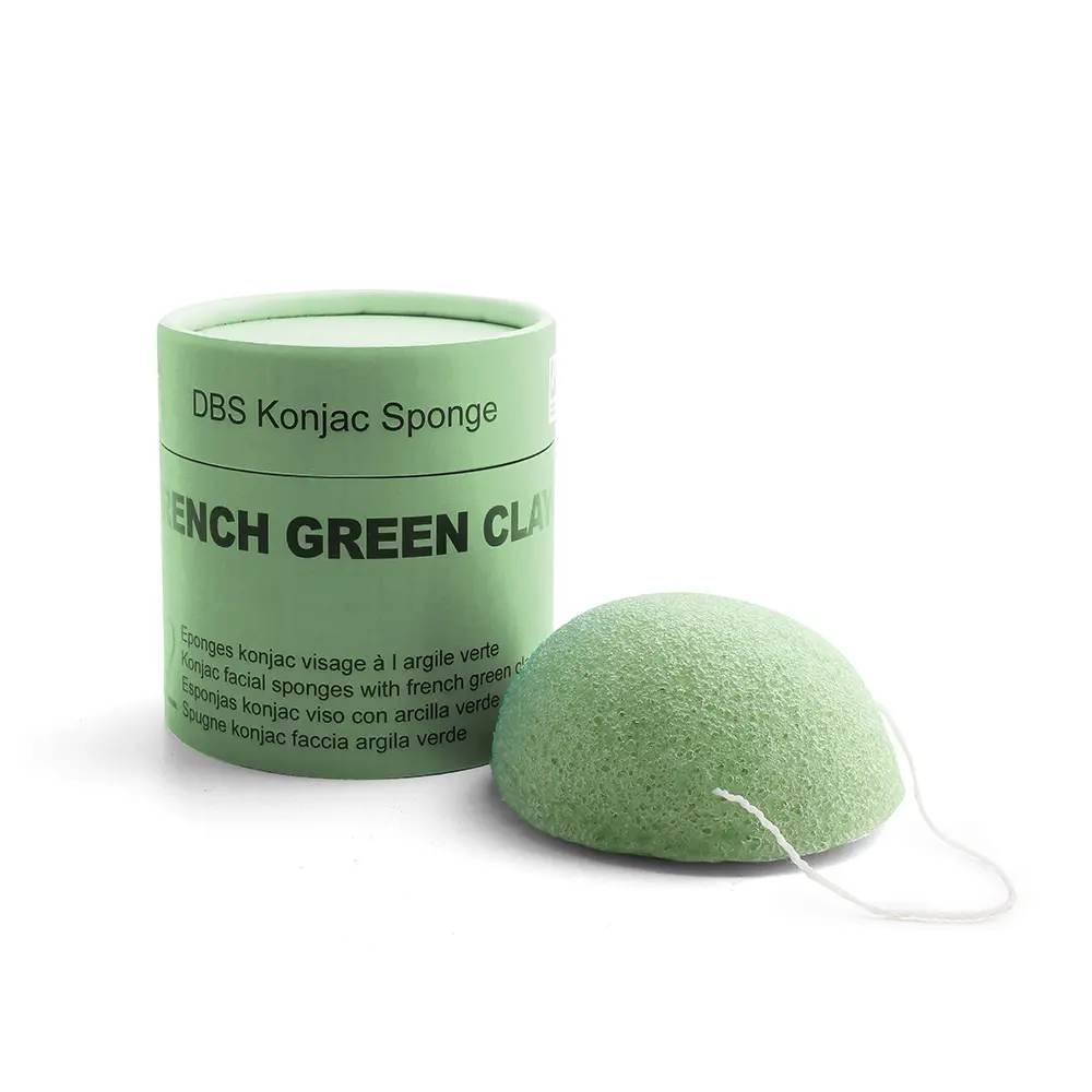 BOITE DUO EPONGE KONJAC DBS ARGULE VERTE