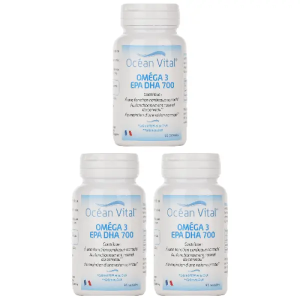 Omega 3 avec EPA DHA 700 - Lot de 3