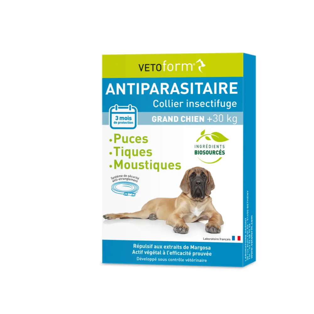 VETO_3D Pack collier antiparasitaire Grand chien 2020