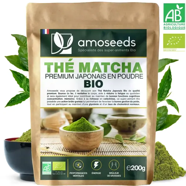 Thé Matcha Japonais en Poudre Bio - 200 g