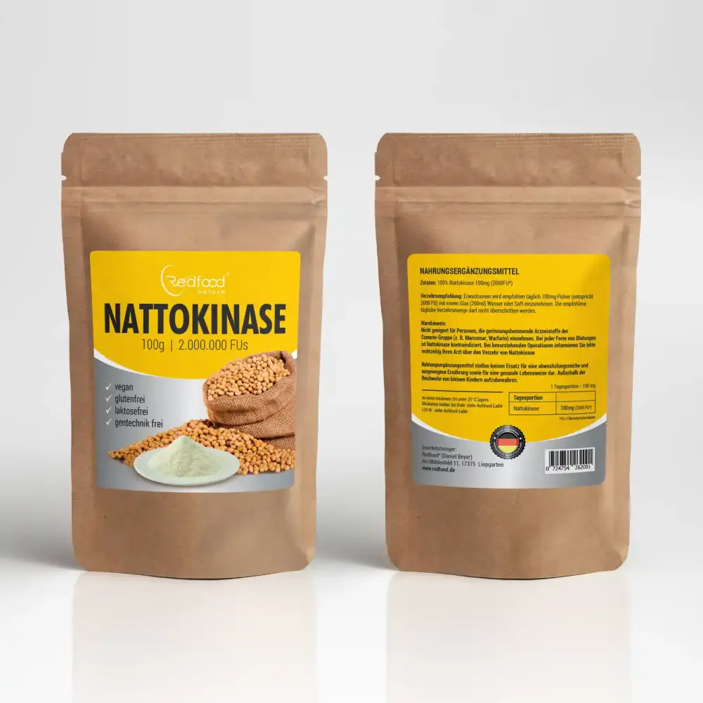 Nattokinase-Pulver-Etikett