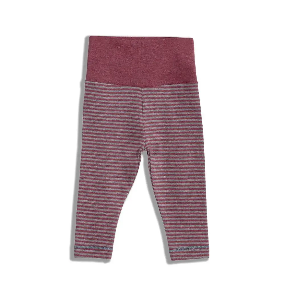 Organicera-organic-leggins-bordeaux-grey-striped