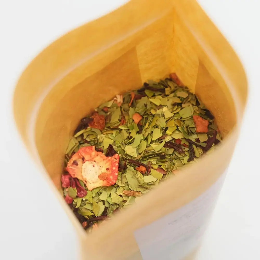 feuilles mate fruits rouges