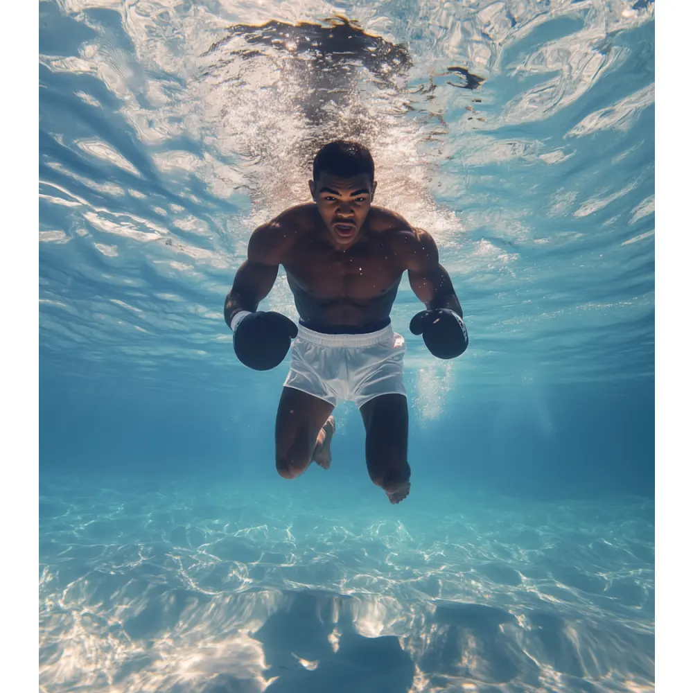 Underwater Boxing Pose