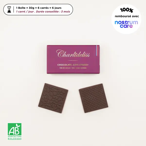 Chocolat Anti-Stress - 6 carrés