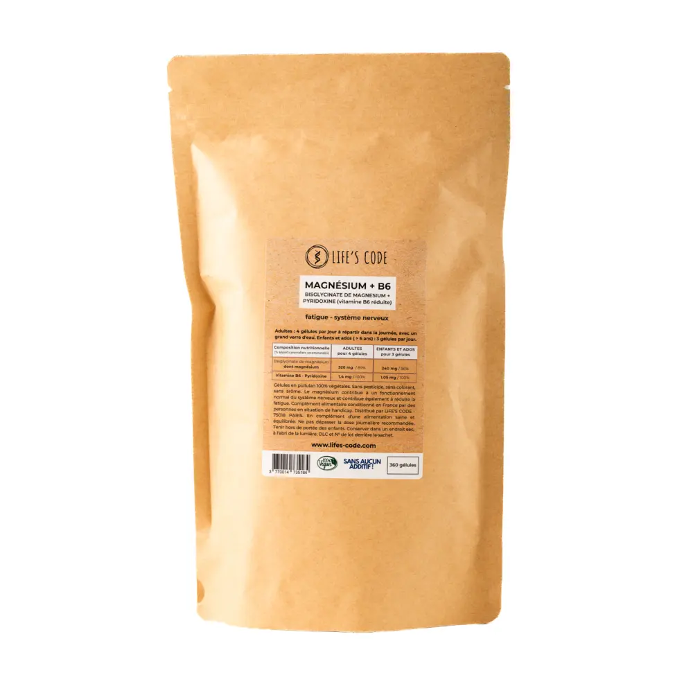 Magnésium + B6 360 gélules sans MP