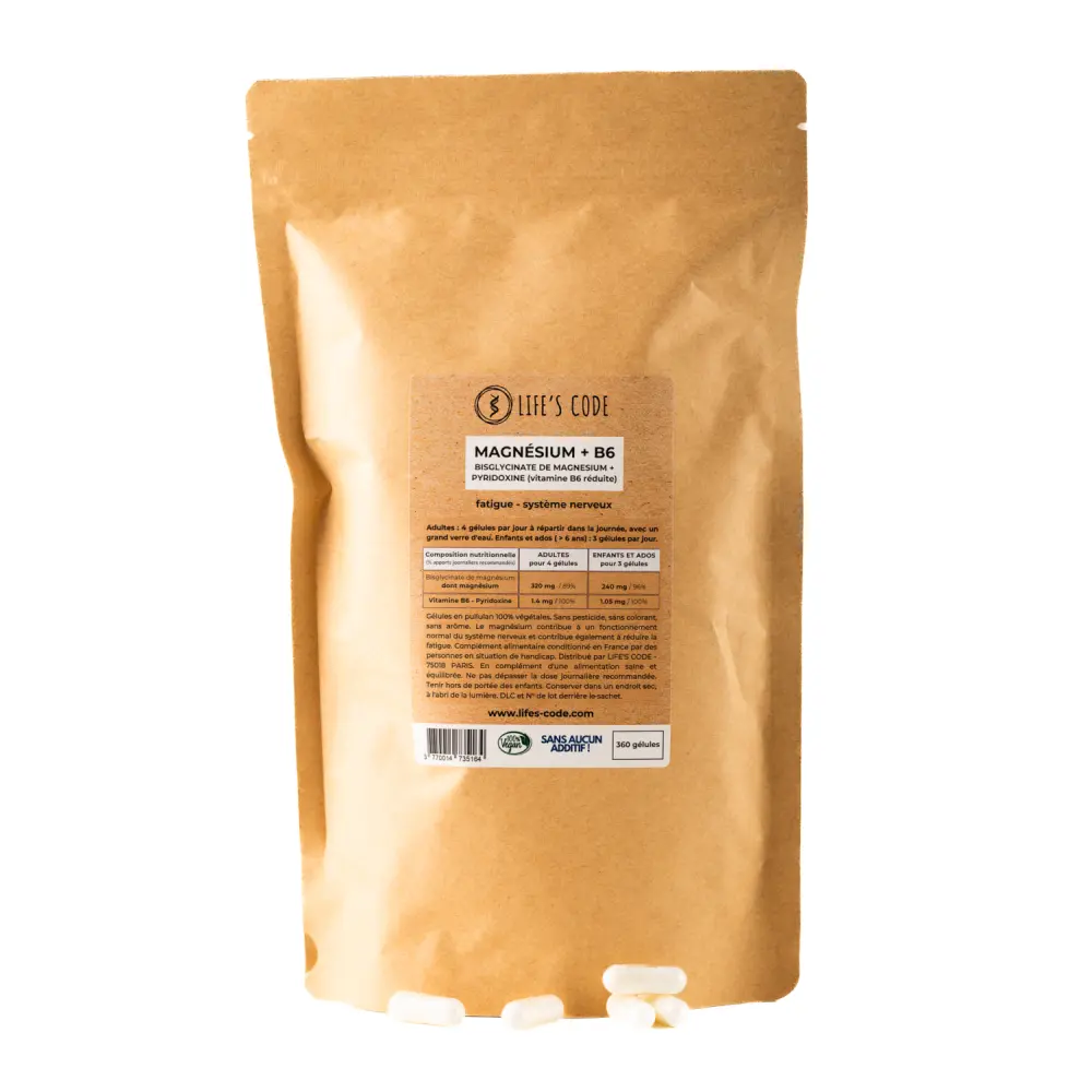 Magnésium + B6 360 gélules avec MP