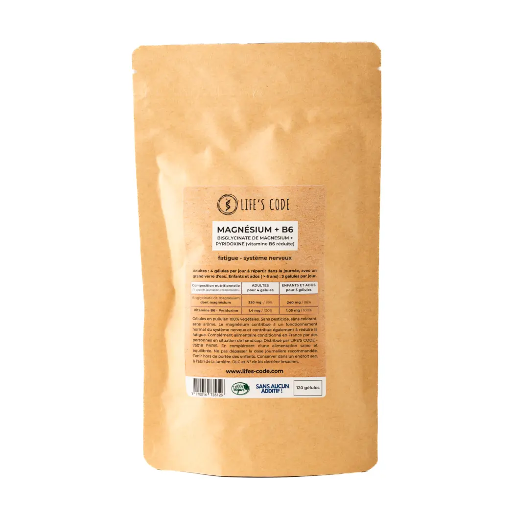 Magnésium + B6 120 gélules sans MP