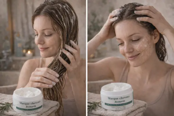 Masque capillaire naturel au romarin cultivé dans le Gard