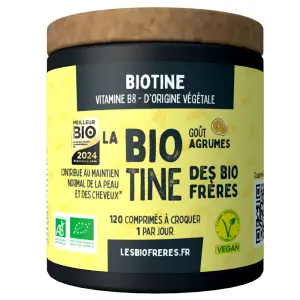 Biotine Agrume Bio - Vitamine B8 - 120 comprimés à croquer
