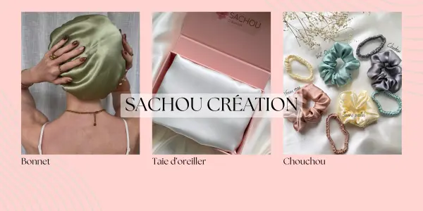 Chouchou 100% soie de mûrier. - pièces, M, Blanc