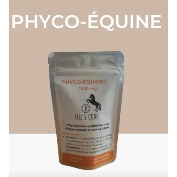 PHYCO-EQUINE MAX - phycocyanine lyophilisée - 500 gélules