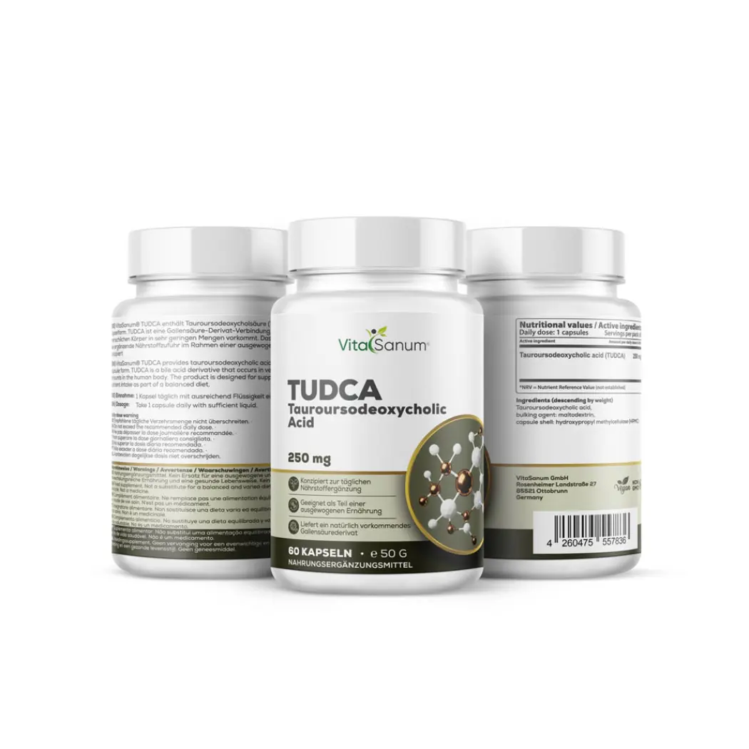 VitaSanum®- TUDCA  (Tauroursodeoxycholic Acid) 250 mg 60 Kapseln — VitaSanum