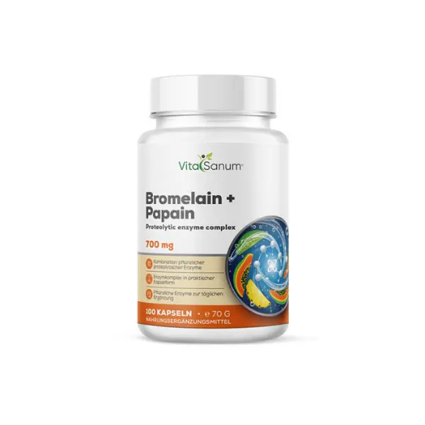 VitaSanum® – Bromélaïne + Papaïne 700 mg 100 gélules