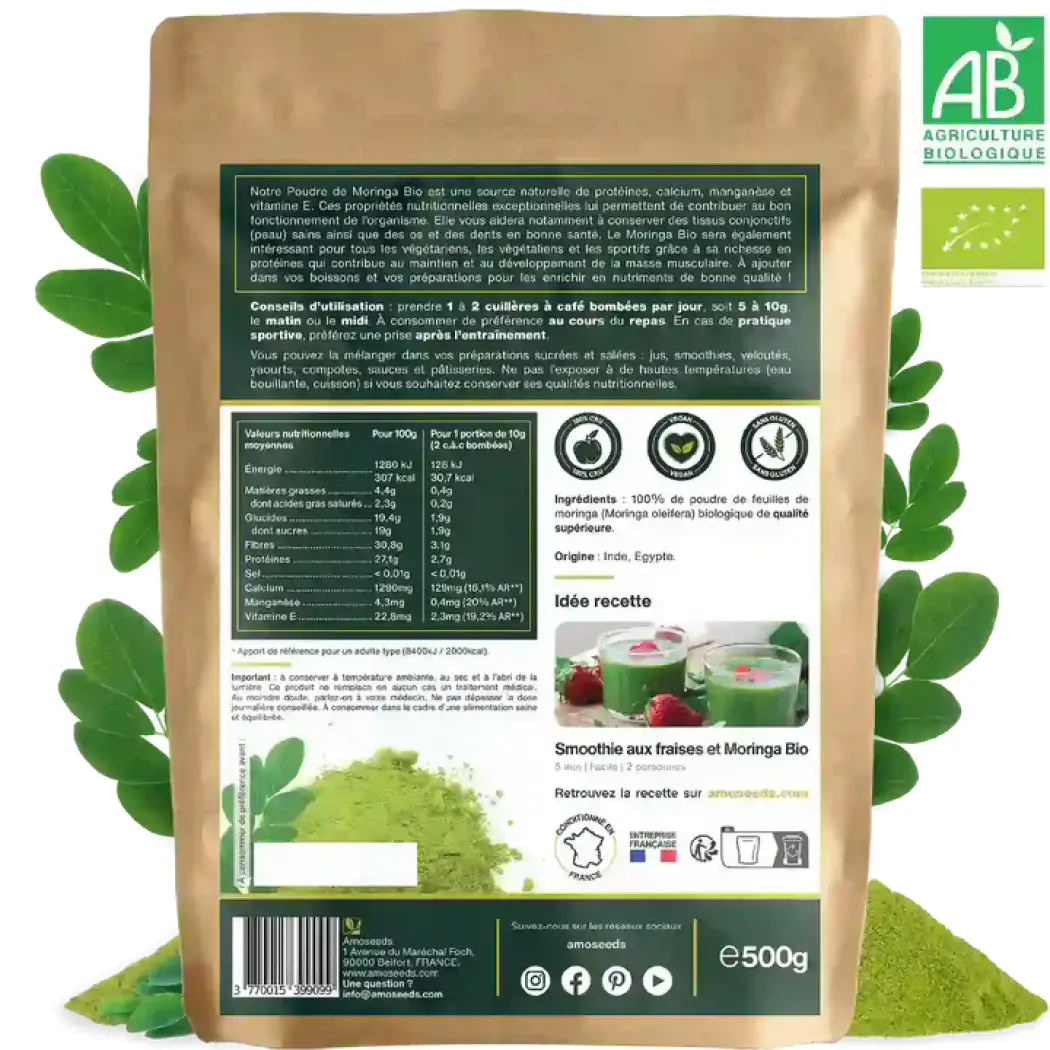 Poudre de moringa Bio — Amoseeds