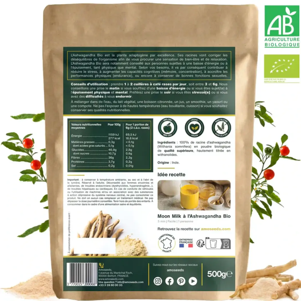 Ashwagandha en Poudre Bio — Amoseeds