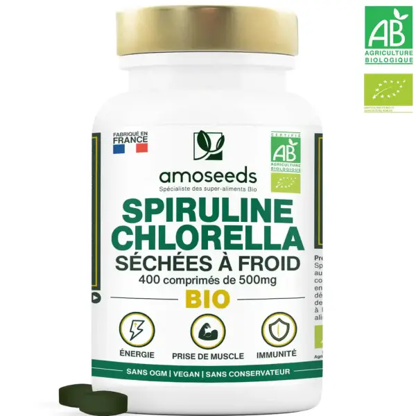 Spiruline & Chlorella Bio - Phycocyanine à 17%